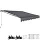 image 1 of Retractable Awning Ornella - wall bracket incl, easy adjustment, and UV blocking | Grey | dark grey | 250 x 200 cm | 1