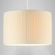 image 3 of Contemporary Designer Double Pleated Cream Cotton Fabric 12 Drum Lamp Shade | Cream | 12"