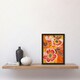 image 2 of Abstract Pink Wildflowers Bright Living Room Black Framed Wall Art Print A4