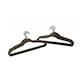 image 3 of Pack of 20 Grey Non-Slip Space Saving Velvet Clothes Garment Coat Suit Hangers