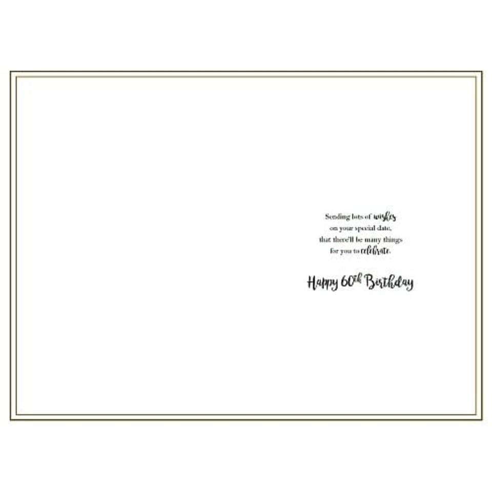 image 1 of Sixty Men's 60th Birthday Card with Gold Foil
