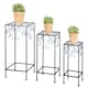 image 1 of Set of 3 Decorative Plant Stands Black