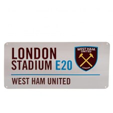West Ham United FC Street Sign - White - One Size