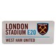 image 1 of West Ham United FC Street Sign - White - One Size