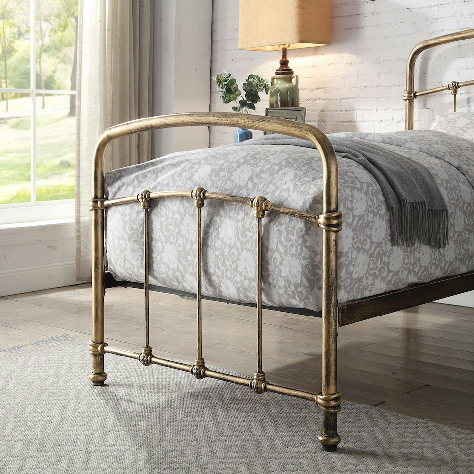 image 1 of 3ft Single Retro bed frame,Antique bronze,metal,tube style.Rustic,traditional industrial (Copy)