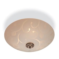 Sadie 3 Light Semi Flush Ceiling Light Opal Glass, Decorative Pattern, E14