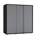 image 1 of 120cm 3 Sliding Doors Children Kids Wardrobe Bedroom Storage Closet Hanging Rail | Multi | Black with Grey Doors | 1