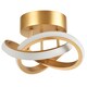 image 1 of Modern LED Gold Ceiling Light with Swirl Thick Metal Strip Creates 1253 Lumens | Gold
