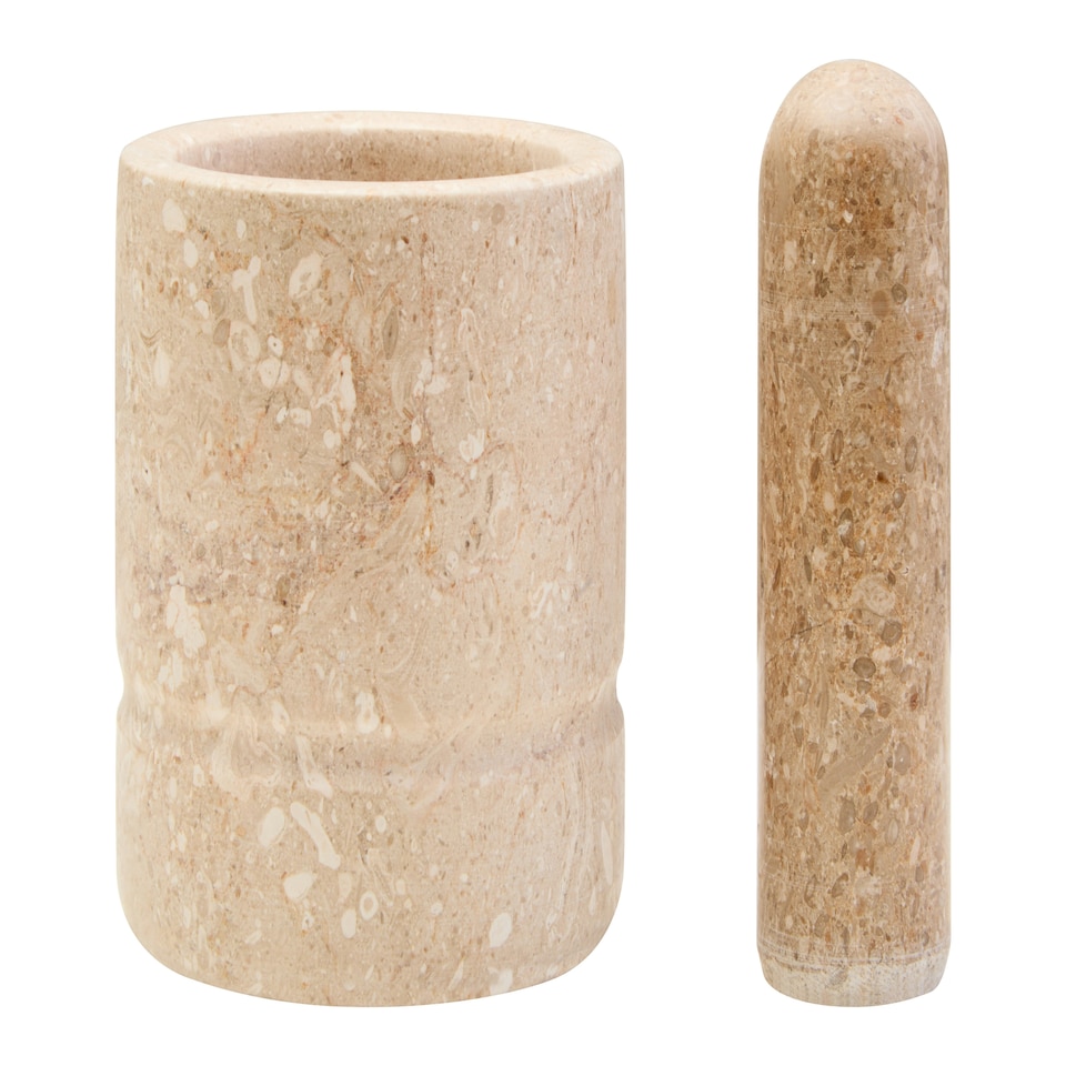 image 1 of Marmore Cream Marble Mortar And Pestle