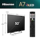 image 2 of Hisense 50A7NQ, 127 cm (50"), 3840 x 2160 pixels, QLED, Smart TV, Wi-Fi, Grey | Grey | Grey | 127 cm (50")