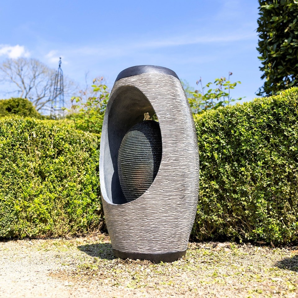 image 1 of Nazare Oval Water Feature With Lights 75.5cm