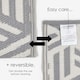 image 5 of Homescapes Outdoor Rug Luxury Waterproof Reversible Recycled, For Garden, Luna Geometric Grey | 150 x 240 cm