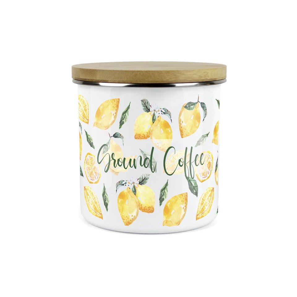 image 1 of Lemons Large Ground Coffee Canister