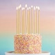 image 1 of Gold Tall Skinny Celebration Candles - Pack of 12