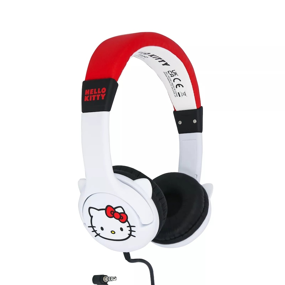 image 1 of Hello Kitty Kid's Wired Headphones with Ears | White