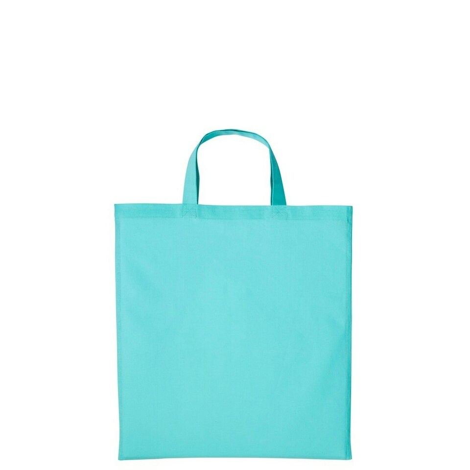 Nutshell Cotton Short Handle Shopper - Peppermint - One Size Blue