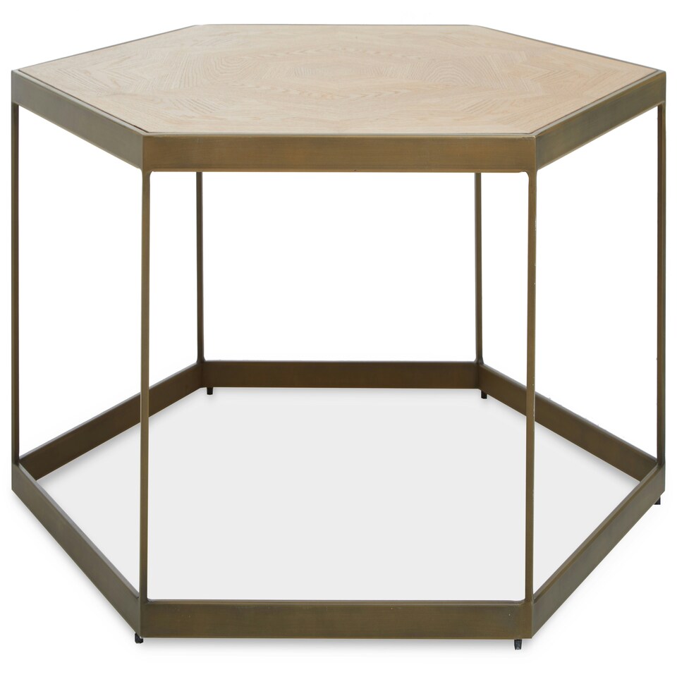 image 1 of Interiors by Premier Hexagonal Brown Coffee Table Brown