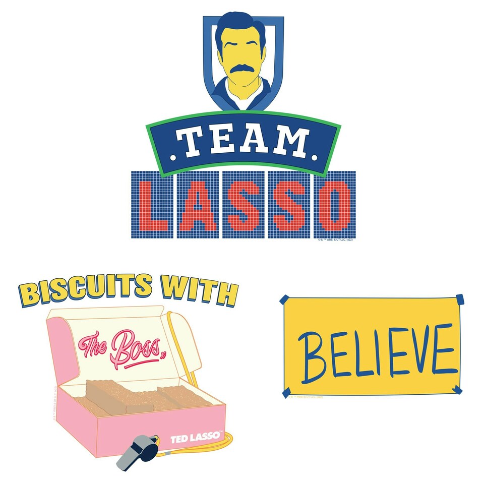 image 1 of Ted Lasso Deluxe Stickers (Pack of 50) - Multicoloured - One Size (UTTV19663)