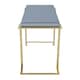 image 3 of Interiors by Premier Luxe Console Table, Modern Lounge Table With C-Shaped Base, Metallic Decorative Table, Outdoor Patio Table Grey