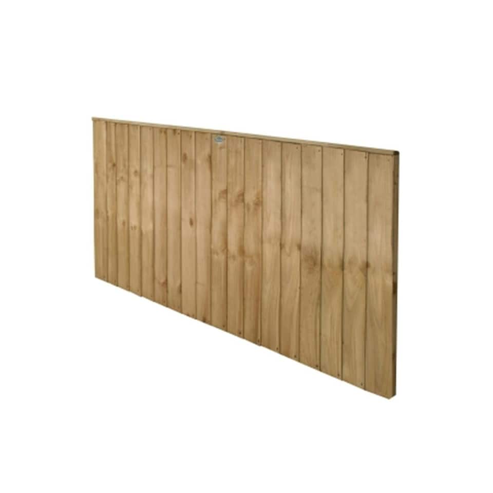 image 1 of Pack of 16 (Total 16 Unit) Pressure Treated Vertical Board Fence Panel - 6ft x 3ft (1.83m x 0.93m)