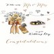 image 2 of Mr & Mrs Wedding Congratulations Embellished Greeting Card Joie De Vivre Cards