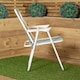 image 3 of Folding Camping / Picnic Chair in Green and White Garden Patio | Green | Green