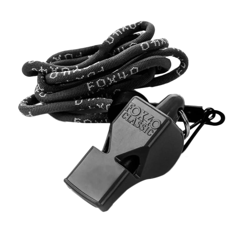 image 1 of Fox 40 Classic Safety Whistle C/W Wrist-Lanyard Blue, Regular