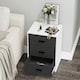 image 9 of White 3-Drawer Bedside Table Grey | Colour: Cool Grey