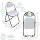 image 4 of Harbour Housewares Wooden Folding Desk & Chair Set - Natural/White