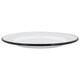 image 4 of Argon Tableware White Enamel Dinner Plates - 25.5cm - Black - Pack of 6 Black