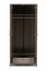 image 3 of Lisbon 2 Door Wardrobe - L53.5 x W81.5 x H187 cm - Black Wood Grain | Grey