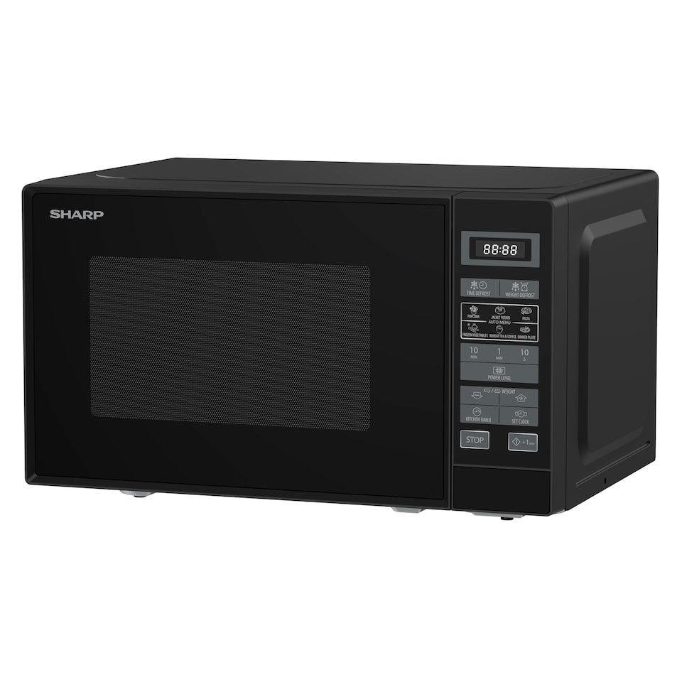image 1 of Sharp 20L 800W Black Digital Microwave with Programmes, ECO & 11 Power Levels