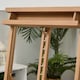 image 8 of Vinsetto Wooden Easel Stand H-Frame Artist Easel with 171-230cm Adjustable Height and 0-80  Working Angles Beech Wood Art Easel for Displaying Painting Wedding Sign Nature Wood Finish