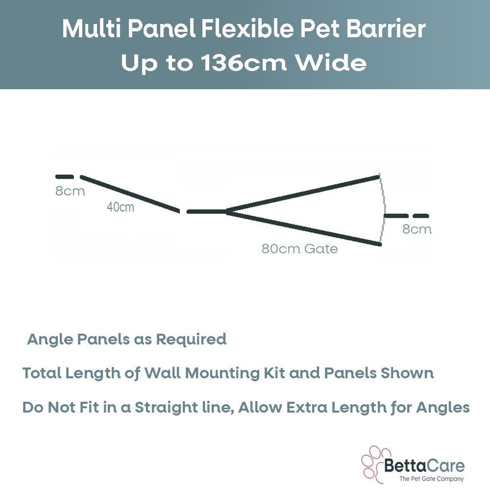 image 1 of Bettacare Wooden Multi Panel Flexible Pet Barrier, Natural Wood, up to 136cm Wide, Dog Barrier for Pets Dogs and Puppy | Cream | Natural
