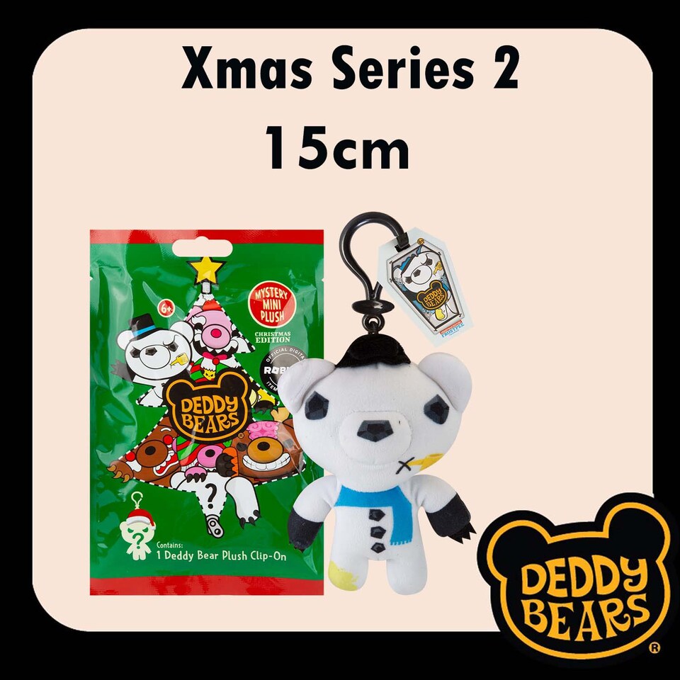 image 1 of PMS Deddy Bears Xmas Mystery Bag Soft Toy Clip 15cm x 8cm