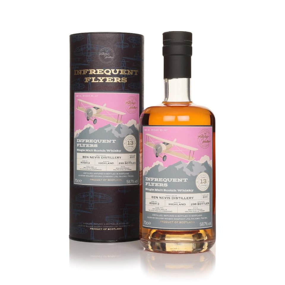 image 1 of Ben Nevis - Infrequent Flyers Single Cask No. 805913 2011 13 year old Whisky | Multi | Rich amber | Apple and raisin strudel, with butterscotch and Muscovado sugar | 1