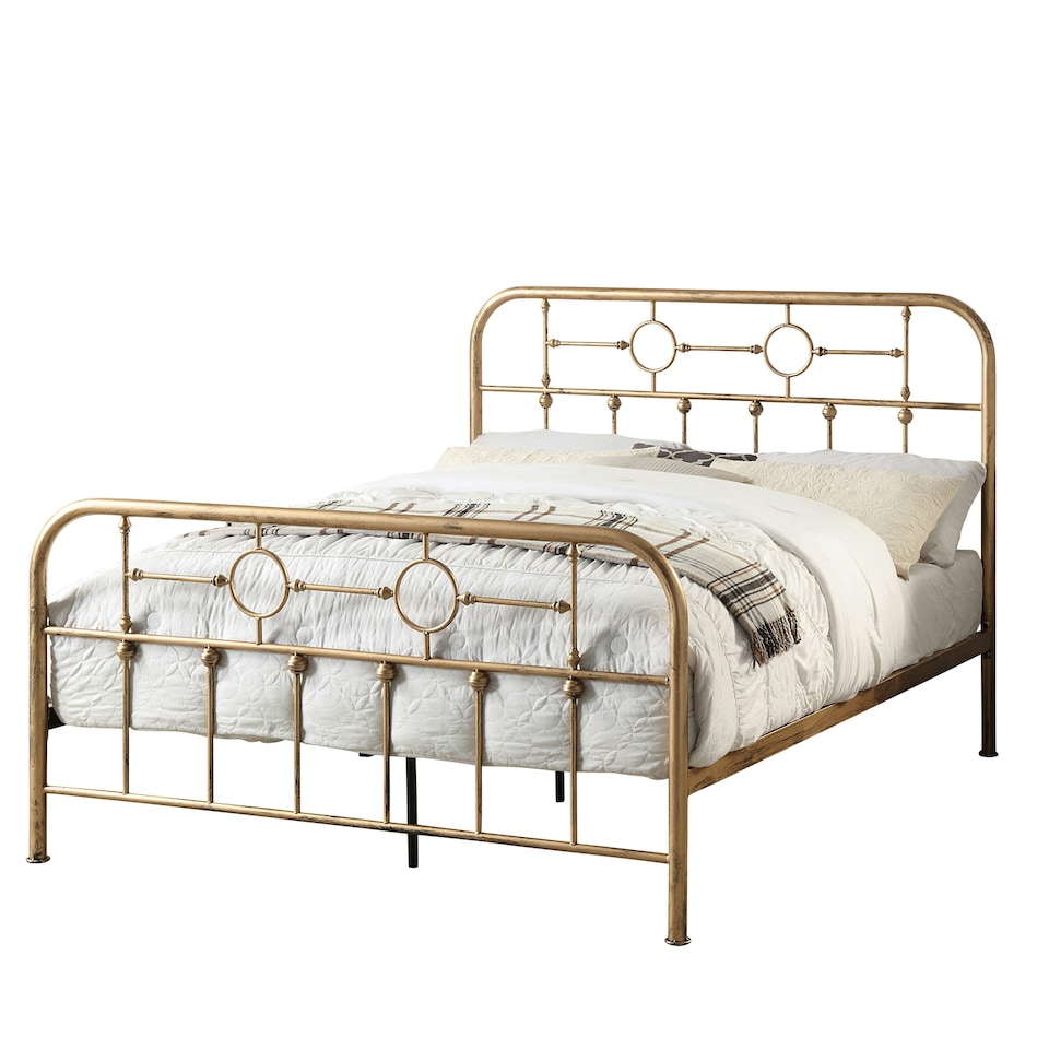 image 1 of Ware Victorian Industrial Design Brass Metal Bed Frame (Double)
