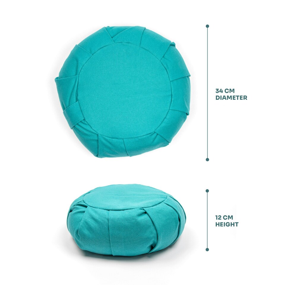 image 1 of Myga Turquoise Zafu Yoga Meditation Cushion