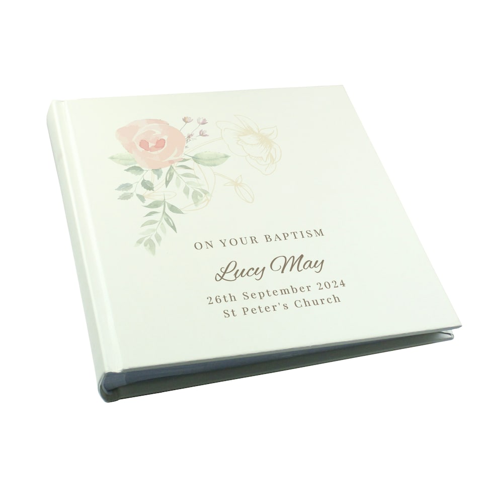 image 1 of Personalised Floral Square Photo Album