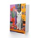 image 2 of Cat Lovers Folk Art Bright Fun for Wife Her Art Card