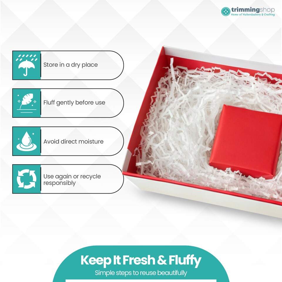 image 1 of Shredded Tissue Paper, Decorative Gift Packaging Hamper Filler - 500G