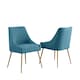 image 1 of Set of 2 Lograto Fabric Dining Chairs - Teal