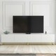 image 7 of Modular TV Unit 200cm White Matt with Fluted Fronts and Gold Base White