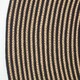 image 3 of Homescapes Linen and Black Handmade Woven Spiral Braided Rug - 120 cm Round