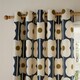 image 3 of Orla Kiely Abacus Flower Eyelet Curtains Navy Blue | 66X90"
