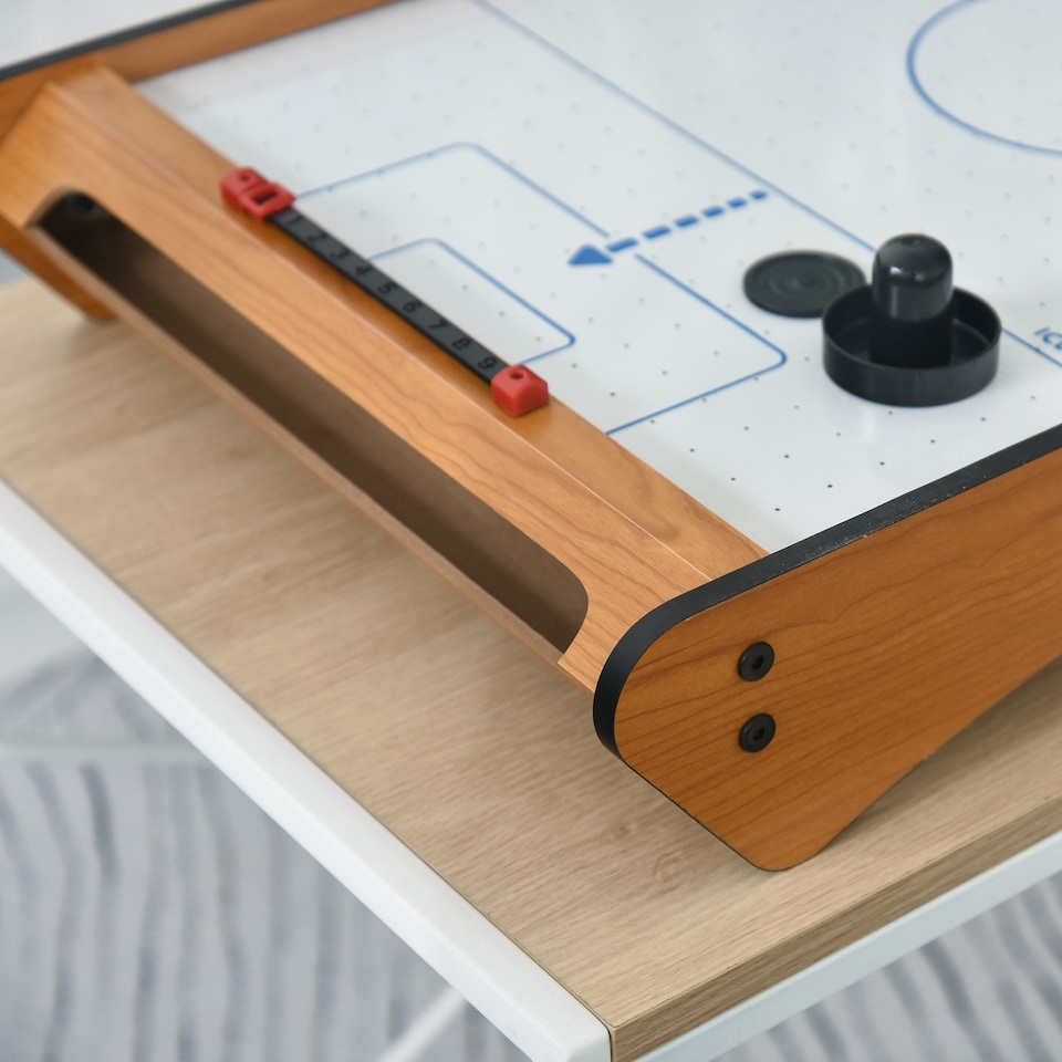 image 1 of HOMCOM Mini Air Hockey Tabletop Game w/ 2 Pucks Pushers Fan Scoreboard Markings