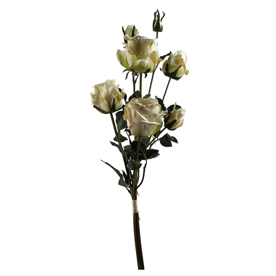 image 1 of 6 x 60cm Cream Rose Artificial Flower Sprays - 24 Flowers 18 Buds