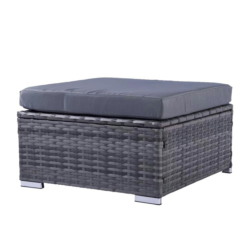 image 1 of Dunham Grey 4 Seat Rattan Sofa Set with Coffee Table