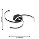 image 8 of Curve - Black LED Flush Ceiling Light | Black | 1