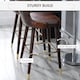 image 4 of HOMCOM Luxury Bar Stools Set of 2 with Back, PU Leather Upholstery, Brown